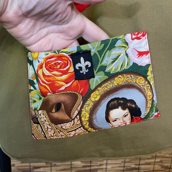 Handmade Cotton Floral Pin Up Print Fabric Handbag - Picture 6 of 6